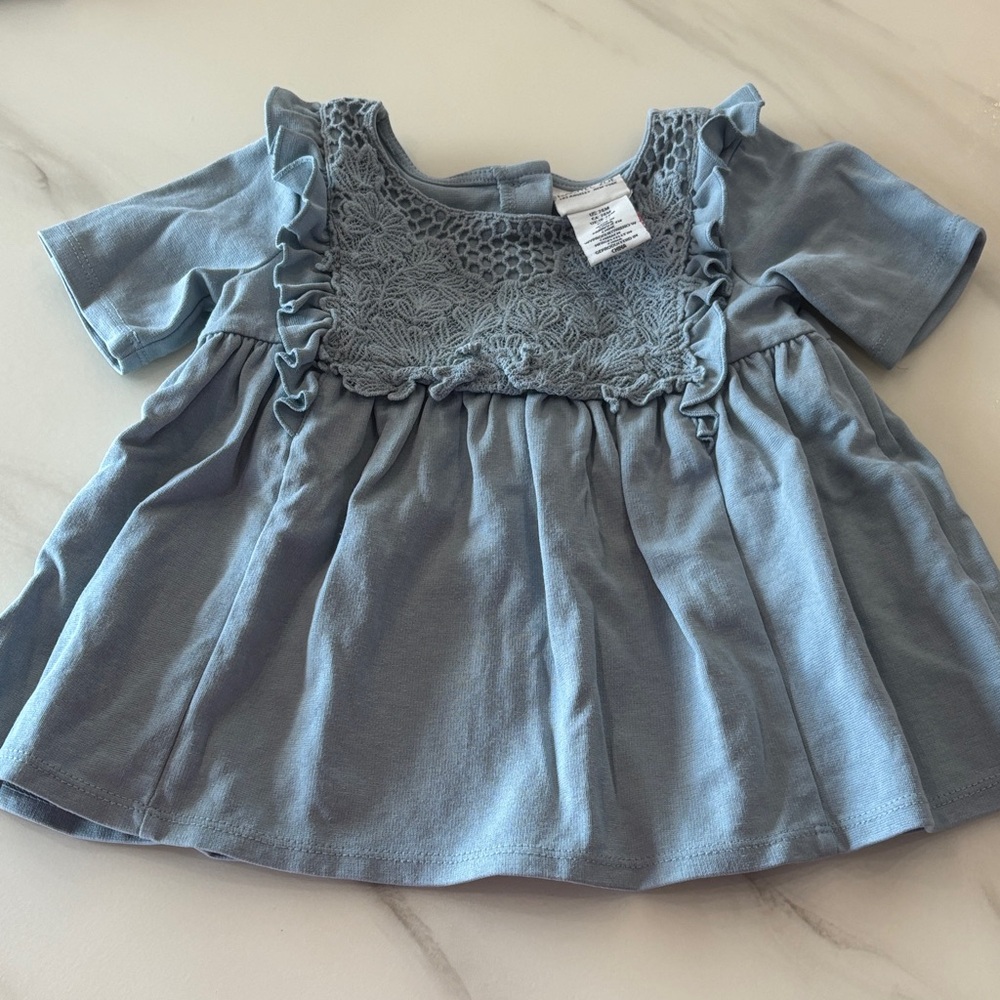Rachel Zoe‎ Blue Ruffle Kids Dress